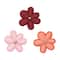 Summer Fashion Pink & Burgundy Flowers Iron-On & Adhesive Embroidered Patches, 3ct. by Make Market®